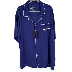 NEW Rawgear Button Down Embroidered Logo Sleep Shirt Sz 2X